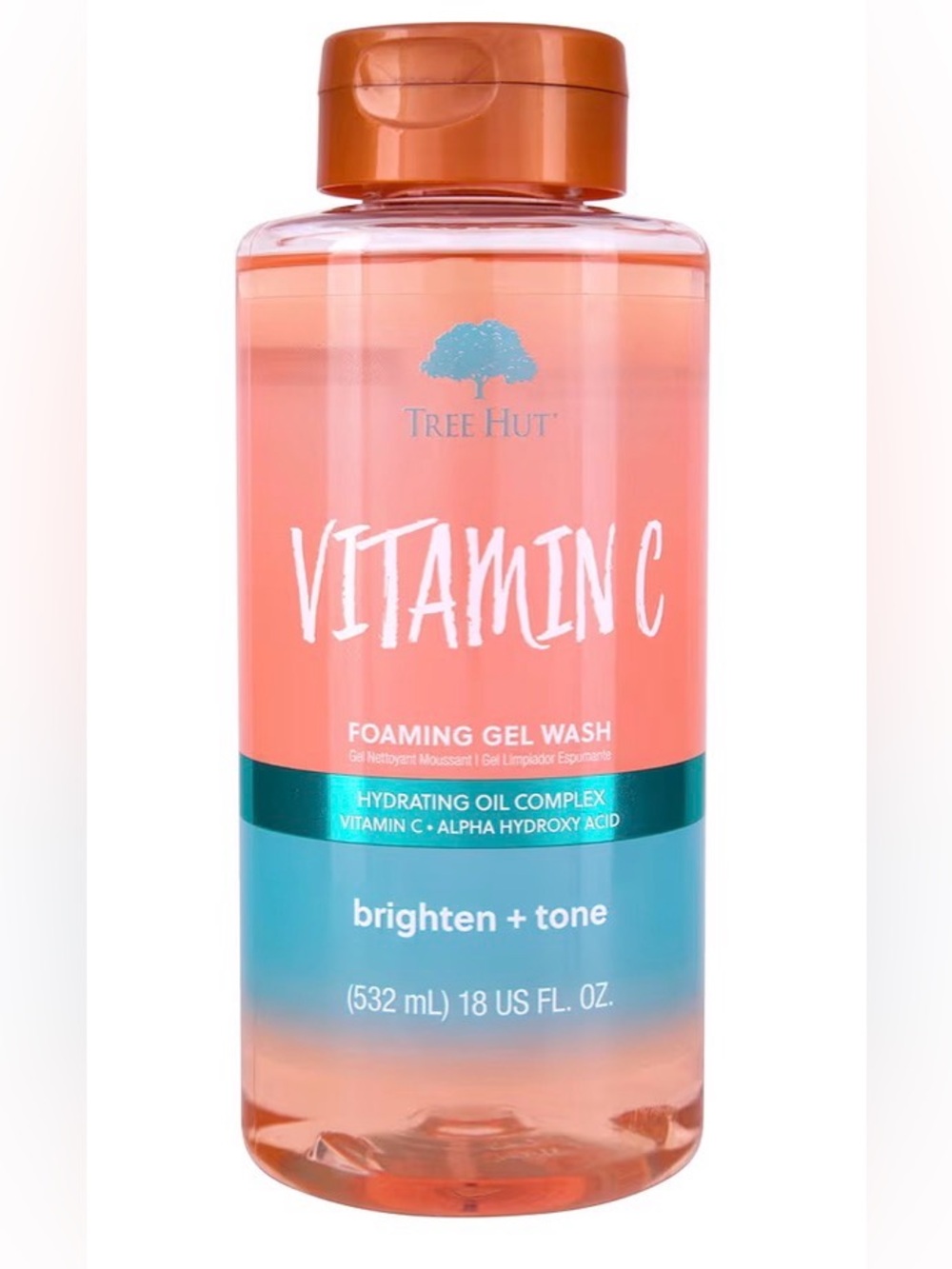 Tree Hut Vitamin C Foaming Gel Wash - Coral & Teal